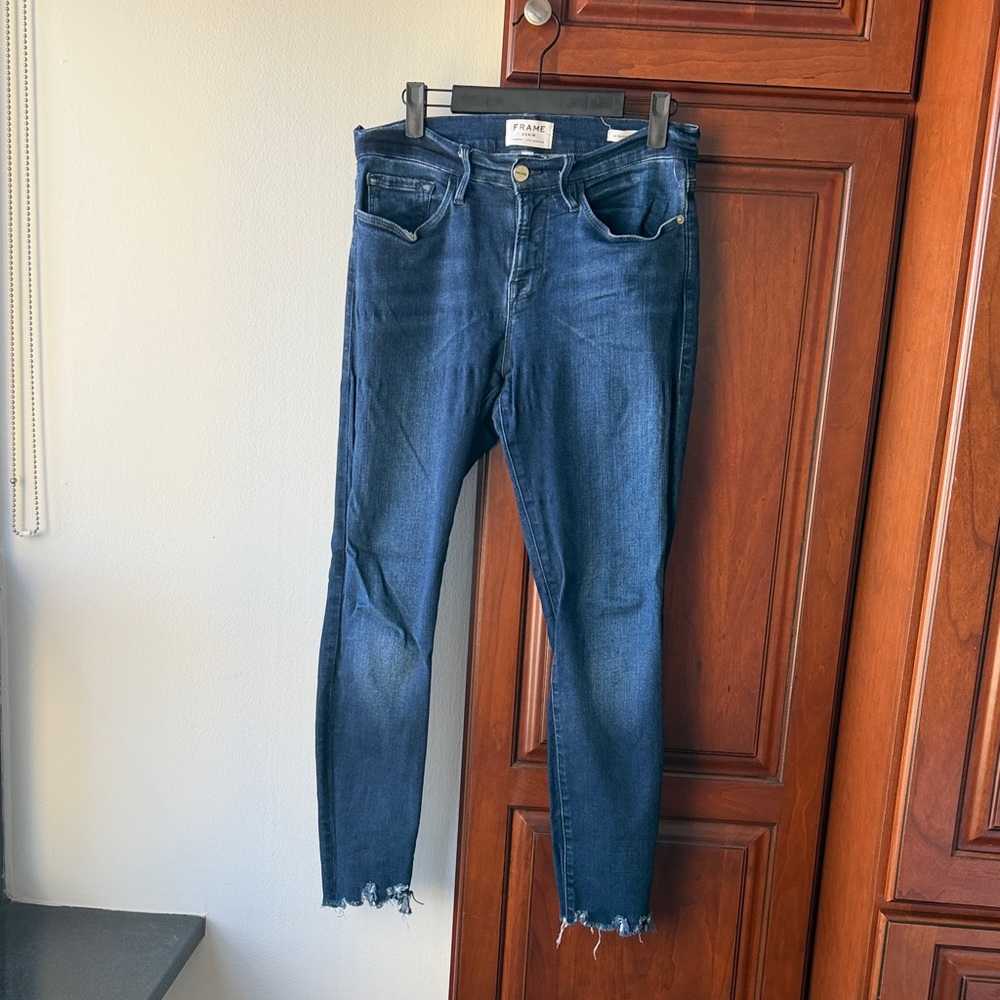 Frame Denim Women's Dark Blue Ankle Jeans